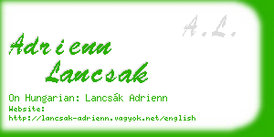 adrienn lancsak business card